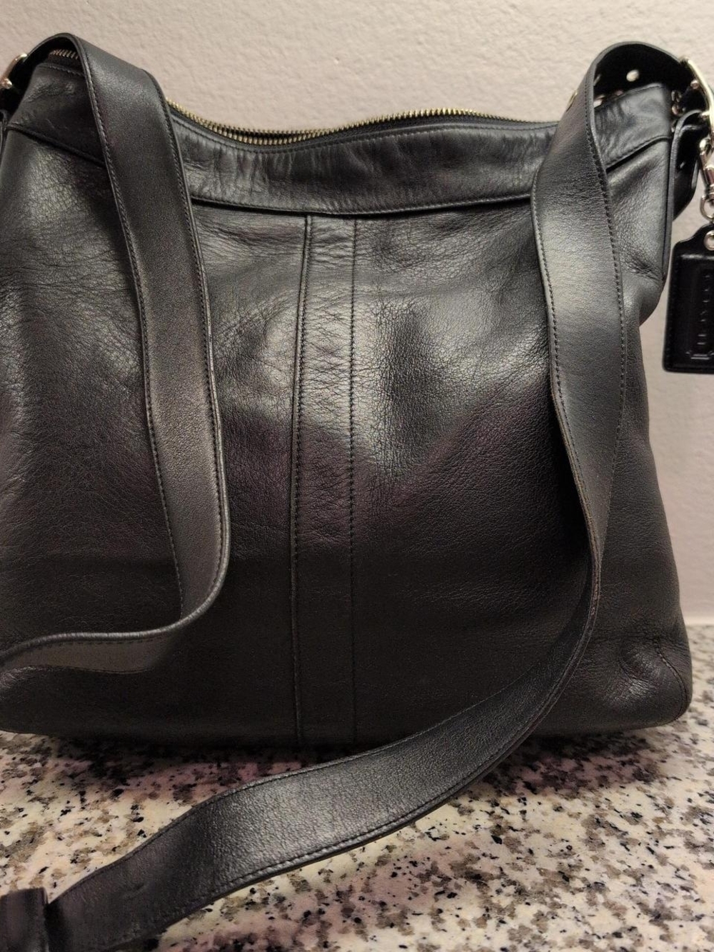 Coach Black leather purse Classic Black Leather Shoulder Bag - Women's Crossbody